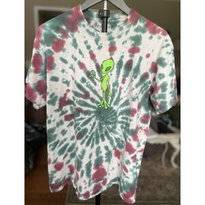 Chemistry Trippy Alien‎ Tie Dye Vintage T Shirt Size L Psychedelic Art